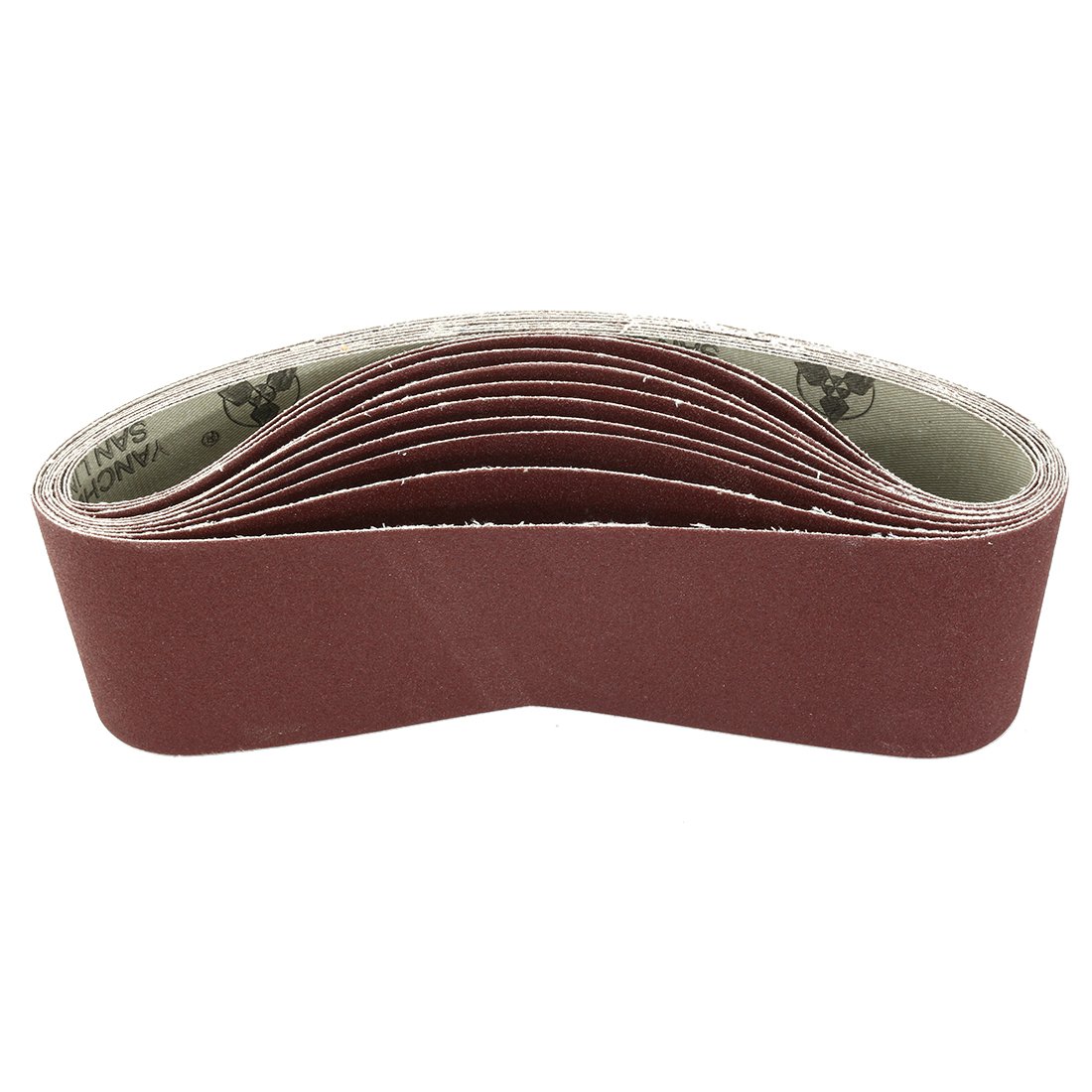 Sourcingmap 3-Inch x 21-Inch Aluminum Oxide Sanding Belt 180 Grits Sandpaper Lapped Joint for Belt Sander 10pcs