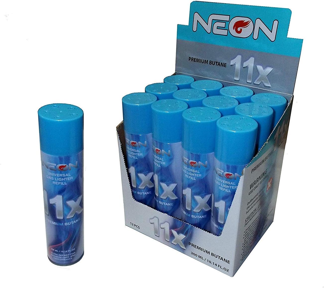 12 Cans of Neon 11x Ultra Refined Butane Fuel Lighter Refill Gas