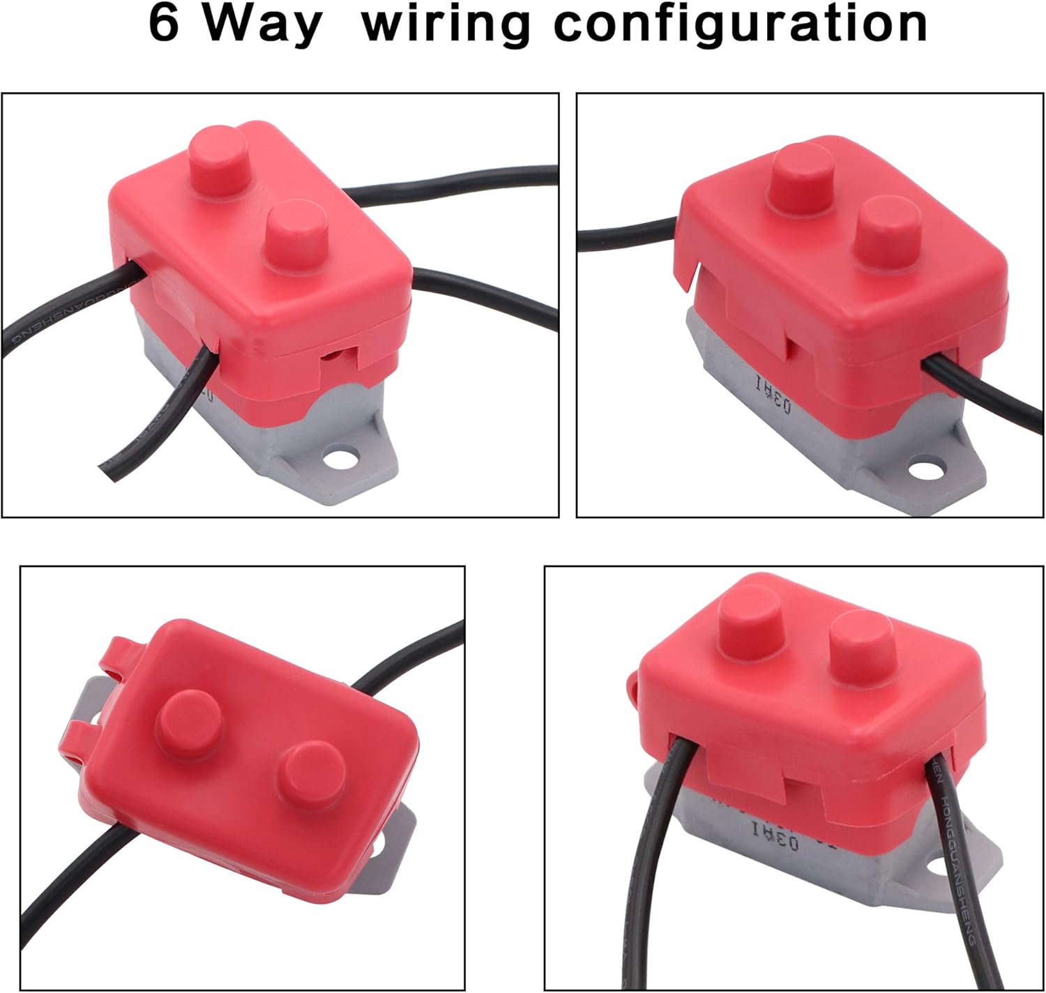 2pcs 12V/24V 50A Manual Reset Circuit Breaker with Cover Stud Bolt Type and Screw for Battery Chargers, Trucks, Buses, Electric Cars, Car Engines: Automotive