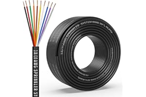 WJRZA 18/10 Solid Sprinkler System Wire 100ft, 18 Gauge Irrigation Wires PVC Jacket Sprinkler Cable for Underground Irrigation Valves Field Central Control System