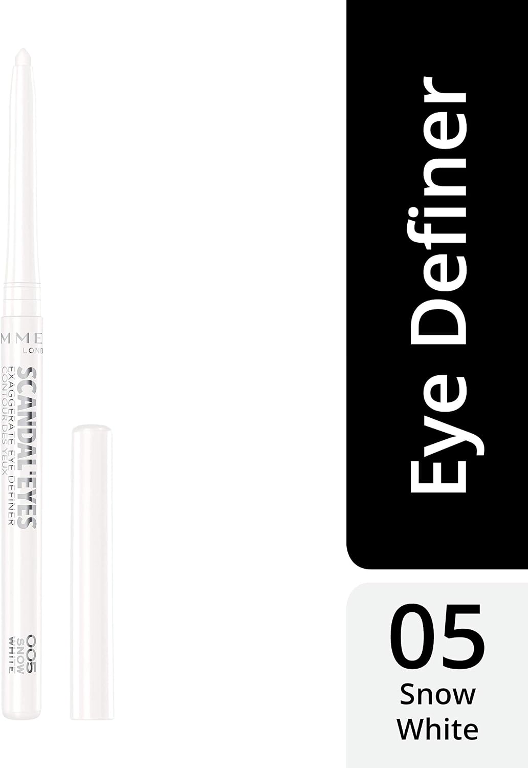 Rimmel Scandaleyes Exaggerate Eye Definer, 005 Snow White, 0.35g, white us, 0.35 g (Pack of 1) - Image 3