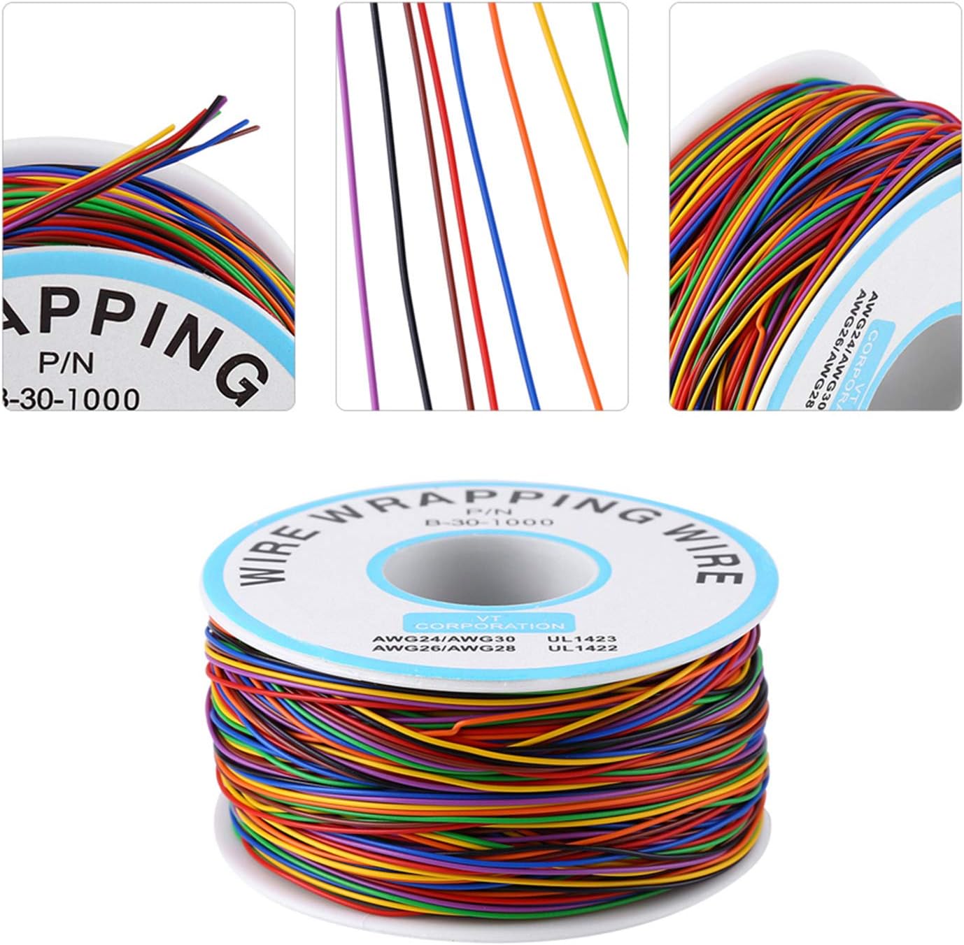 Colorful P/N B-30-1000 280M 8-Wire Colored Insulation Wrapping Copper Test Cable, for laptop motherboard, LCD display - Image 3