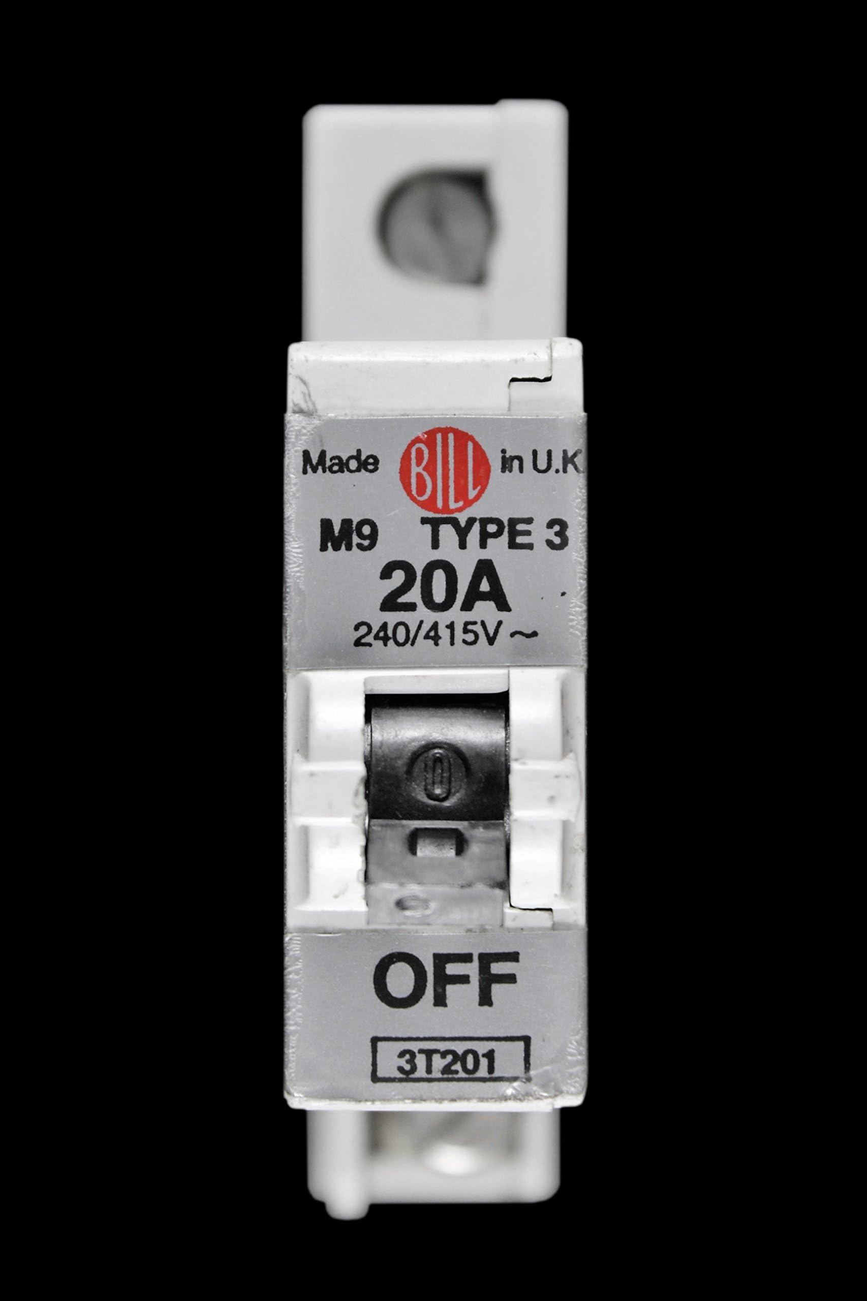 Bill 20 AMP TYPE 3 M9 MCB CIRCUIT BREAKER 3T201
