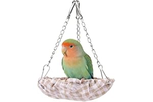 Waterproof Hanging Bird Bed & Hammock - Sturdy Non-Collapse Base Sleeping Hut Nest for Small Birds: Conures, Budgies, Parakee