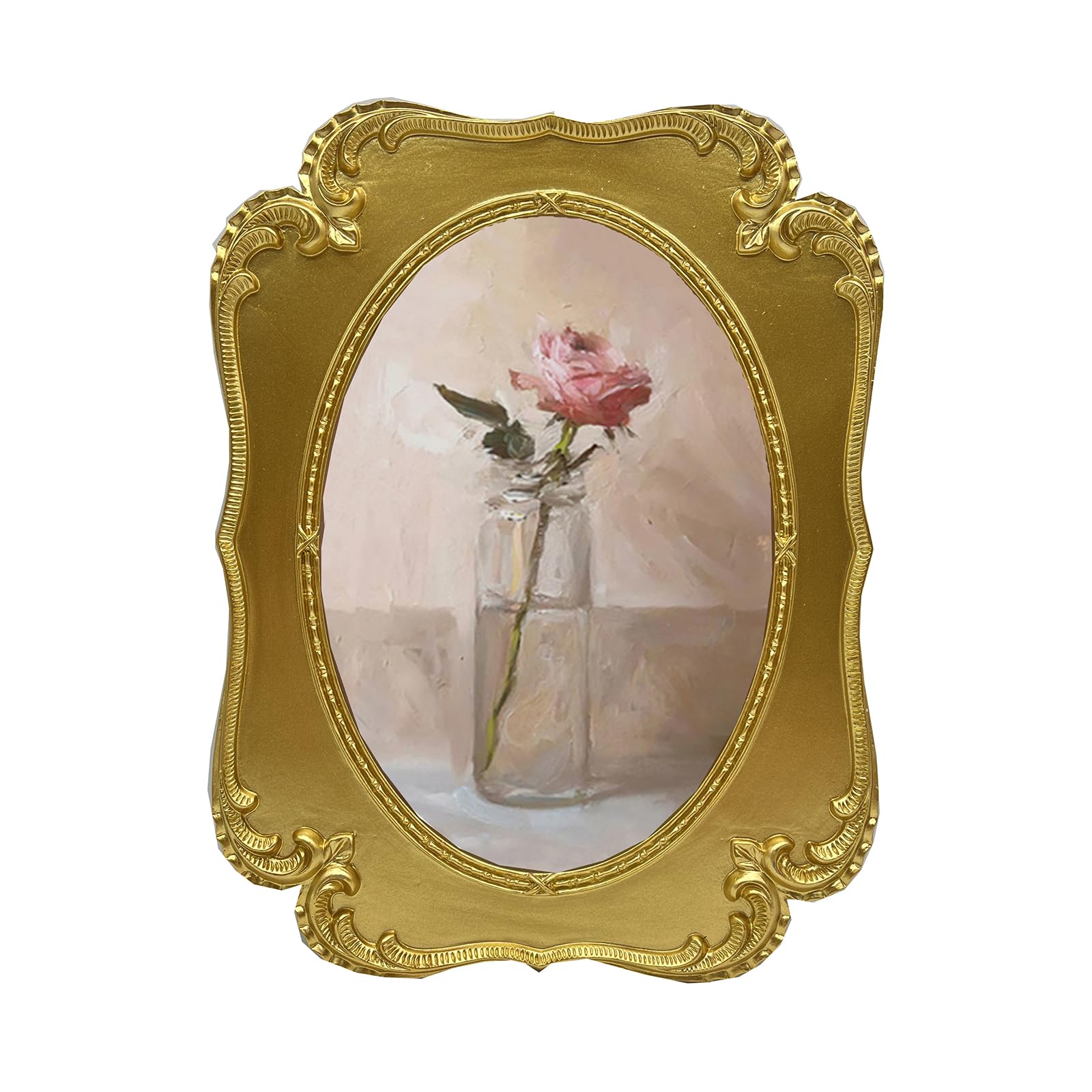 SIKOO Vintage Picture Frame 4x6 with High Definition Glass for Home Decor, Gold