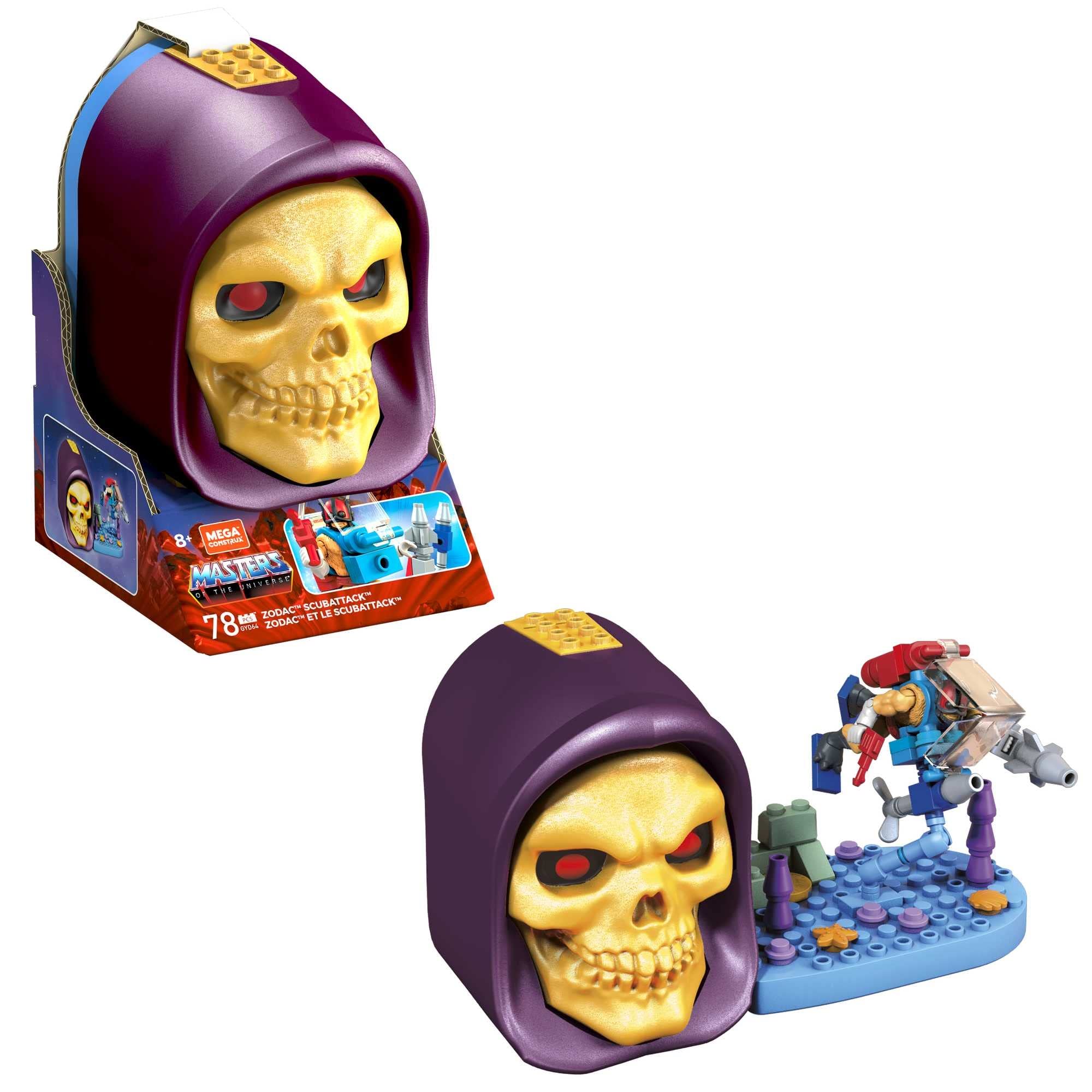 Mega Construx Masters of The Universe - Childrens Building Skull Kit - (Zodac and the Scubattack)