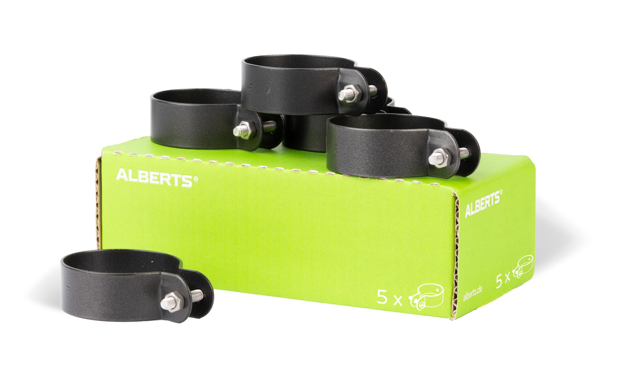 GAH-Alberts 655204 Brace Clamp - Plastic-Coated - Green 60 mm Charcoal