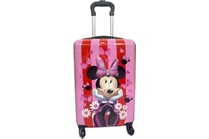 Fast Forward 20 Inches Minnie Mouse Suitcase For Kids - Hard Sided Tween Travel Trolley kid suitcase for girls With Wheels