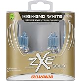 SYLVANIA 9005 (HB3) SilverStar zXe GOLD Halogen Headlight Bulb, 2 Bulbs | The Whitest Halgen Light with Xenon-Charged Technology for a Headlight and Fog Light Premium HID Alternative