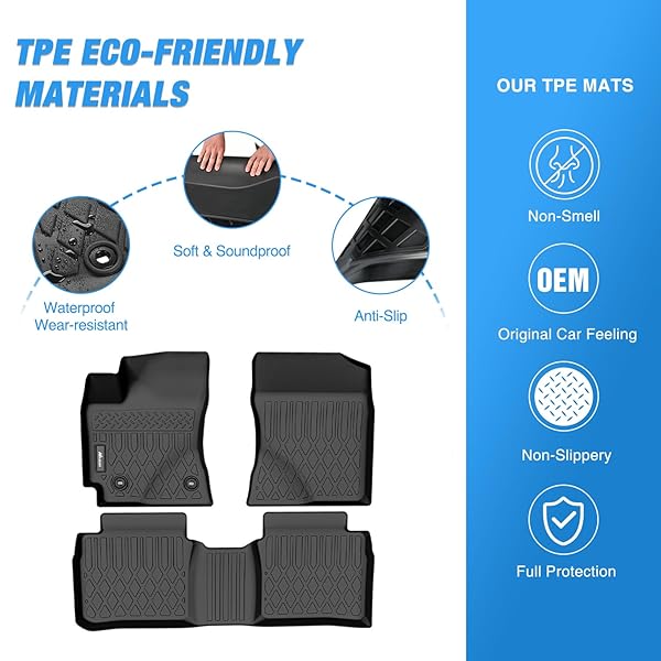 NILIGHT TPE FLOOR MATS FOR TOYOTA COROLLA SEDAN 2014 2015 2016 2017 2018 2019,ALL WEATHER CUSTOM FIT HEAVY DUTY FLOOR LINERS