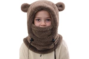 DANMY Kids Winter Fleece Hats Children's Balaclava Ski Mask Windproof Warm Adjustable with Fleece Lining Hat for Boys Girls