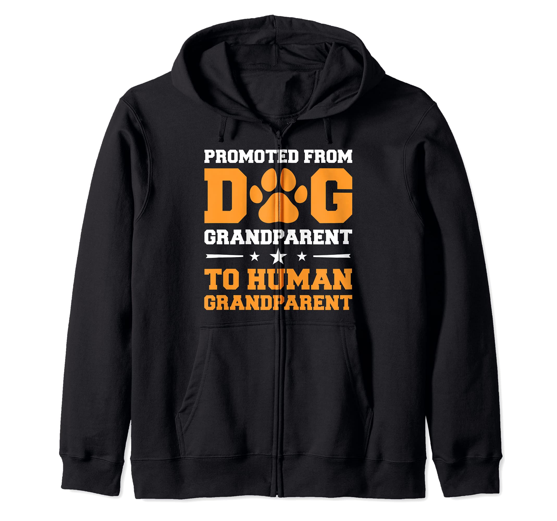 Promoted From Dog Grandparent To Human Grandparent Zip Hoodie