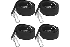 SUPVOX 4Pcs Marching Snare Drum Straps: Heavy-Duty Adjustable Carrier Straps with Metal J-Hooks - Replacement Band Harness for Concert, Parade, African Drum