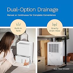 hOmeLabs 25 Pint Wi-Fi Dehumidifier for up to 3,500