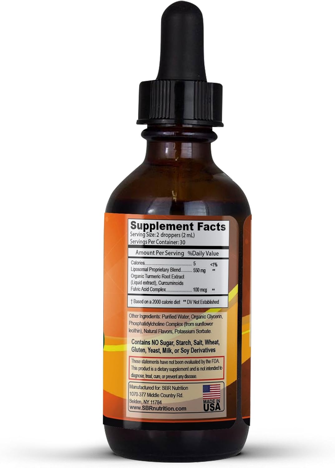 Max Absorption Liquid Turmeric Curcumin Drops for Joint Pain, Digestion, AntiInflammation