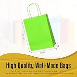 Thepaperbagstore 5 Light Green Small Paper Party Bags with Handles 18x22x8cm view 5