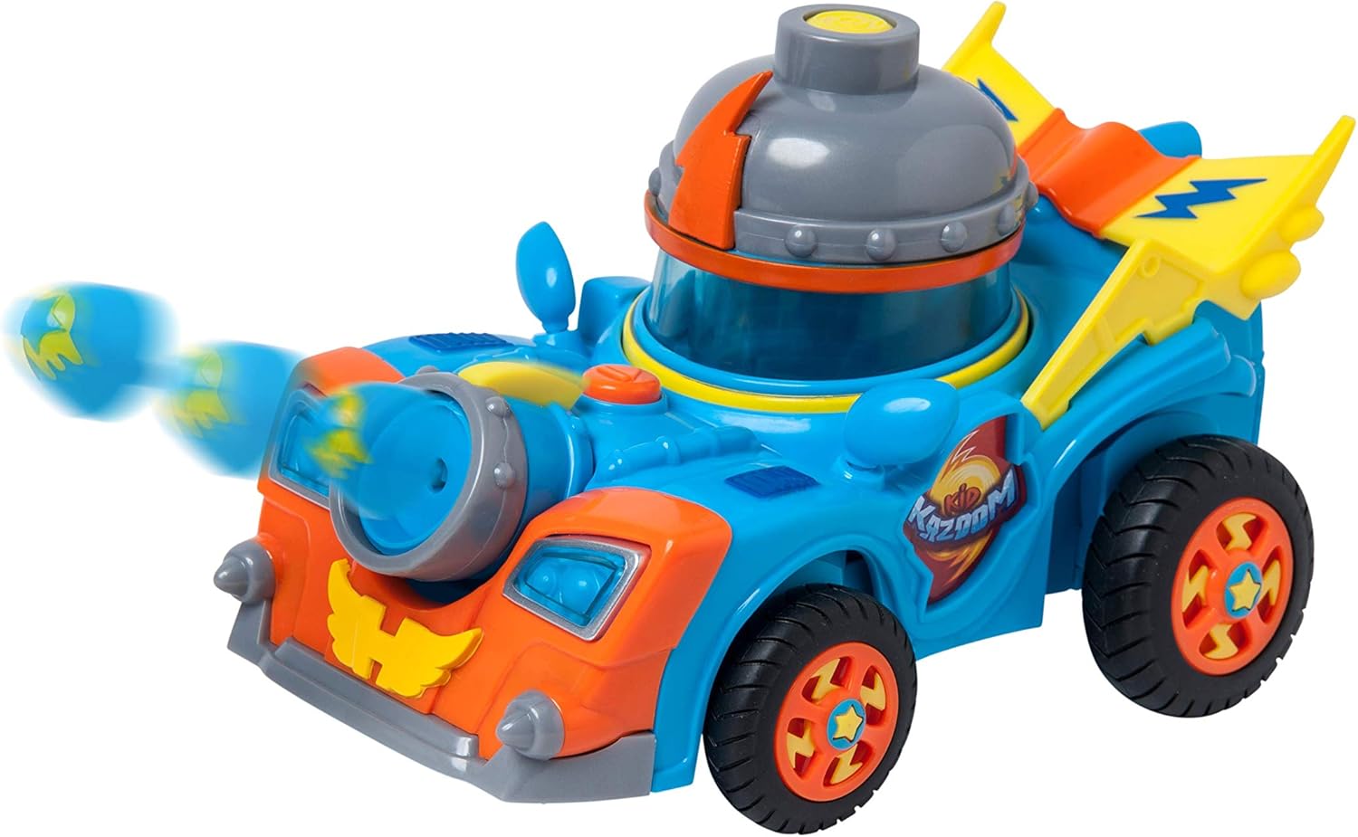 SUPERTHINGS Kid Kazoom Vehicle - Contains 1 vehicle with 1 launcher and top and 1 exclusive figure, Multicolor - Image 3