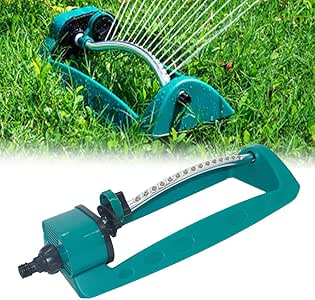 BESTINE - Aspersor de césped con 15 agujeros, 4 engranajes ajustable