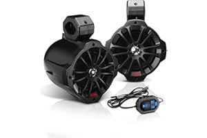 BOSS Audio Systems B62ABT ATV UTV Marine Weatherproof Waketower System - Amplified, 6.5 Inch Stereo Speakers, Full Range, 2 Way, Tweeters, Bluetooth, IPX5 Rated, Sold in Pairs, for Boat, Wake Tower