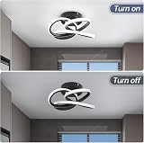 EIDISUNY Led Ceiling Light Black 30cm 26W 6000K Modern Flower Design view 9