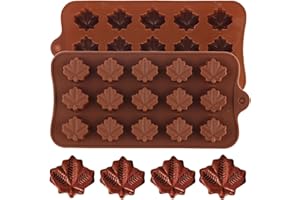 YIMINGMOLD 2Pcs Maple Leaf Candy Molds Maple Leaves Silicone Mold For Candy Gummy Chocolate