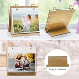 ZEEYUAN 6x4 Slip In Photo Album Frame 60 Pockets MDF Desk Calendar Style view 4