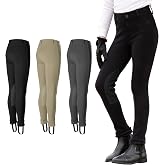 HORZE Nora Girls Leather Knee Patch Jodhpurs, Kids Horse Riding Pants | Equestrian Breeches for Horseback Riding, English Style Fit, Youth Apparel, Comfortable Kids Riding Pants Equestrian Girls