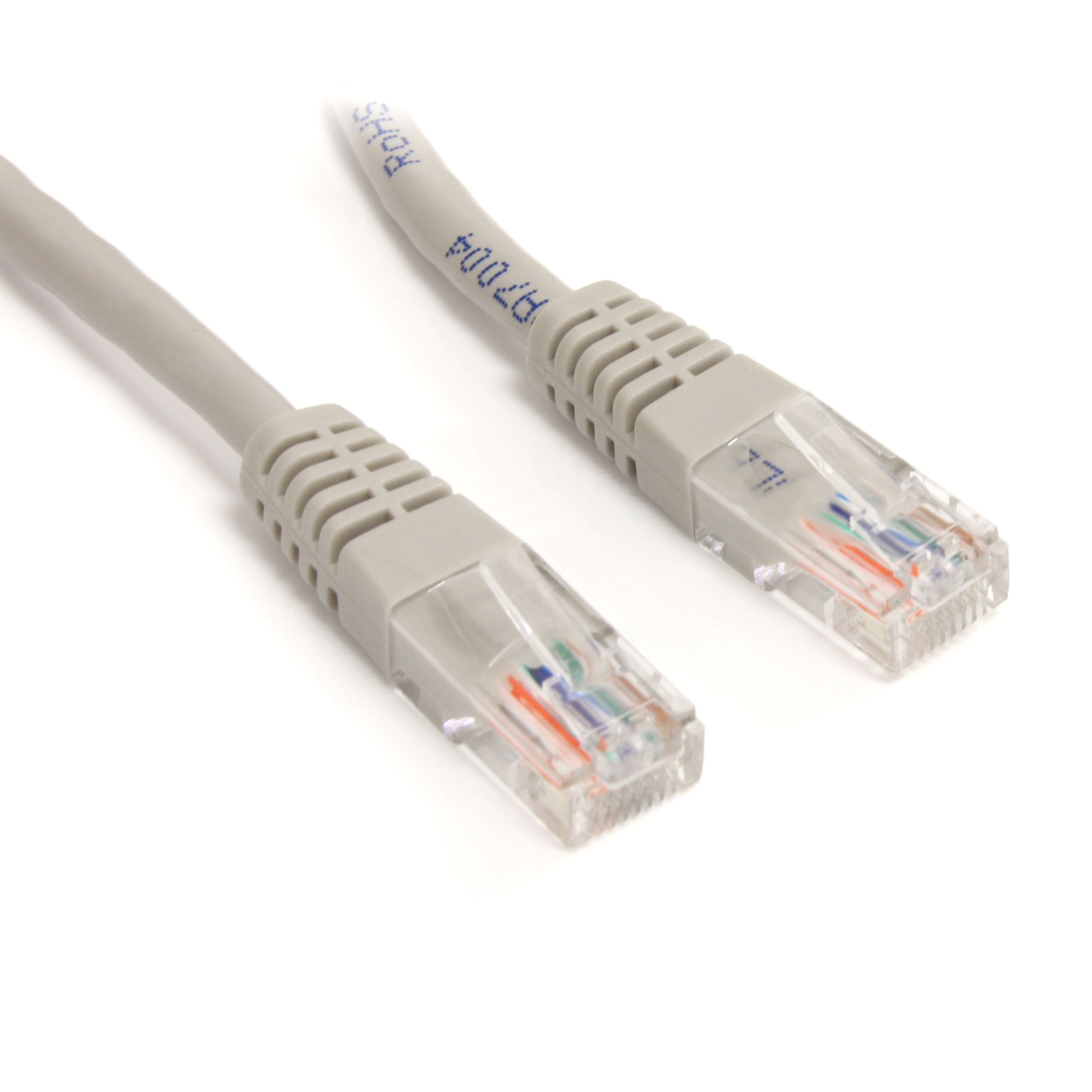 StarTech Cat5e Ethernet Cable - 50 ft - Gray - Patch Cable - Molded Cat5e Cable - Long Network Cable - Ethernet Cord - Cat 5e Cable - 50ft (M45PATCH50GR)