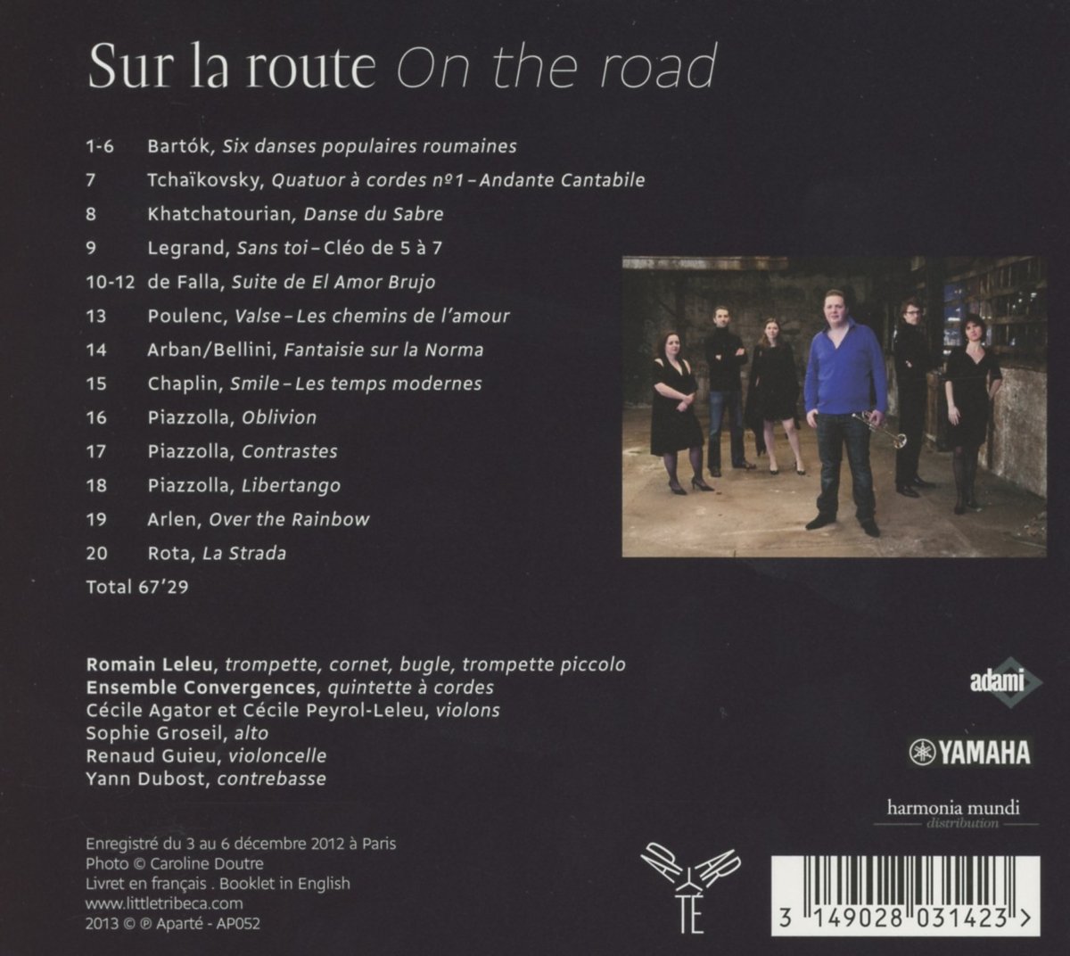 Sur La Route Leleu Romain Ensemble Convergences Bartok Piazzolla Falla Amazon De Musik