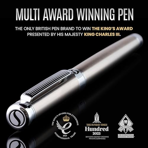 Scriveiner Stainless Steel Fountain Pen Stunning Luxury Pen with