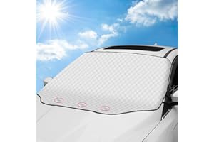 Tevlaphee Windshield Cover for Ice and Snow, Windshield Snow Cover, Magnetic, Car Windshield Snow Cover, Against Snow, Ice, F