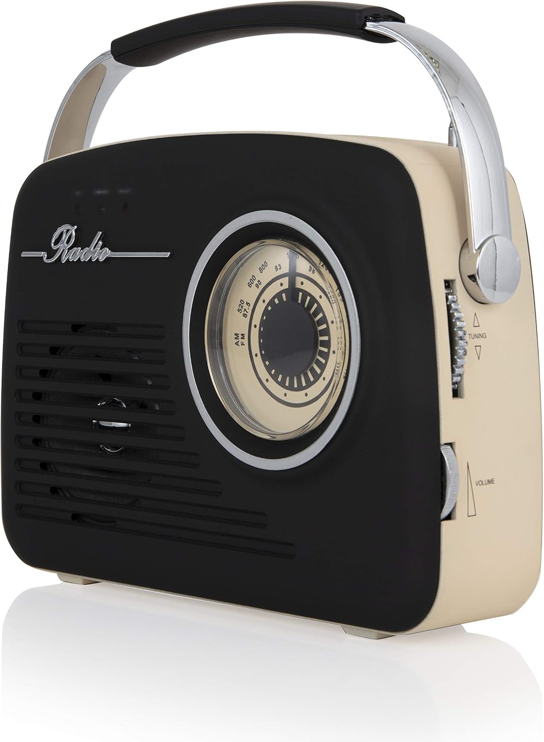 Akai A60014V Vintage Radio with AM and FM Radio Functions, Built-in USB, Crystal Clear 5 W Mono Speaker, 220 V/50 Hz