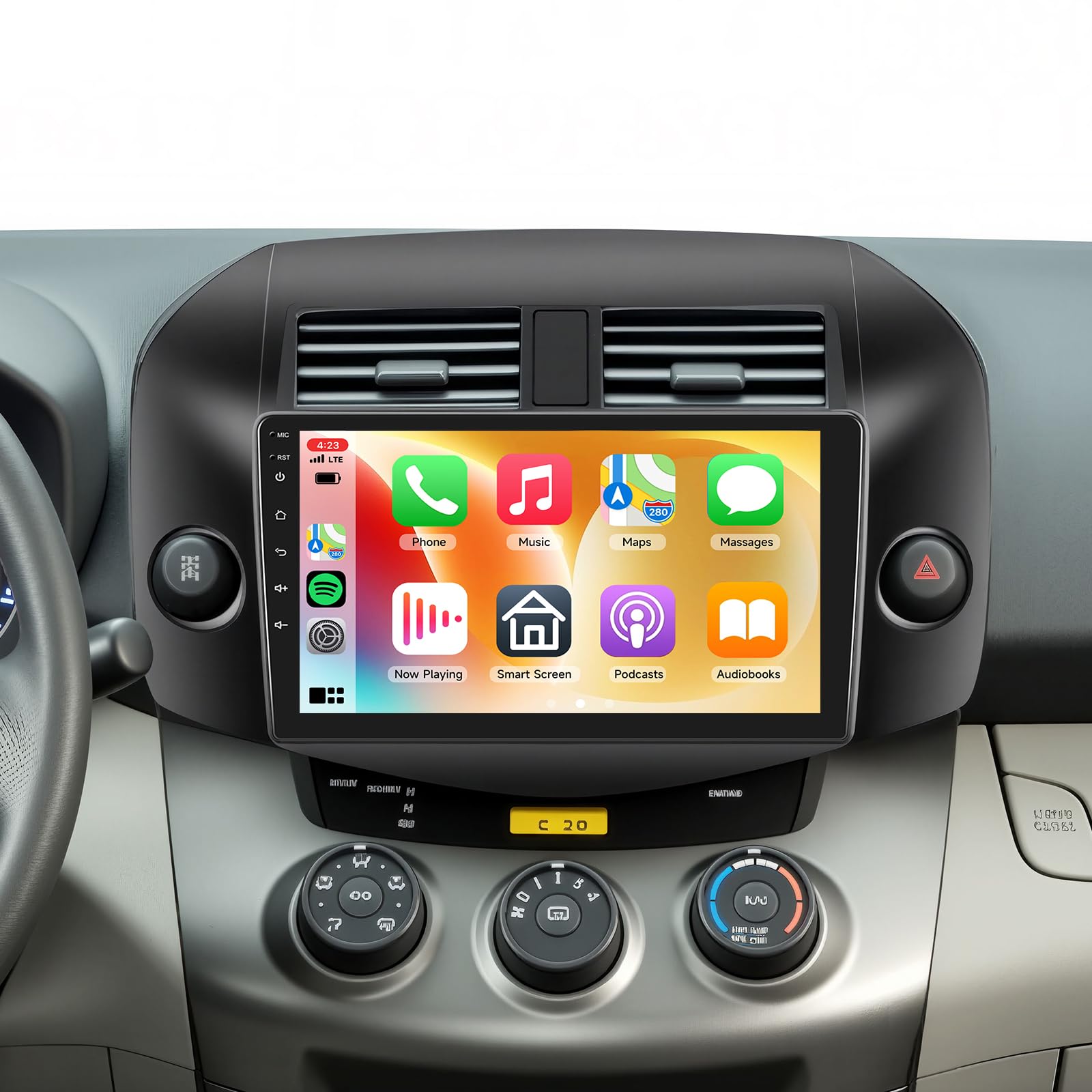 Photo 1 of (PARTIAL SET) (UNTESTED) 8 CORE 4G+64G Car Radio for Toyota RAV4 2007-2011 with Wireless CarPlay/Android Auto, 10.1 Inch 1280 * 720P IPS Touch Screen Stereo Android 13 GPS WiFi Bluetooth DSP SWC HD Backup Camera