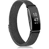 TEWIN Metal Bands Compatible with Fitbit Inspire 2 / Inspire HR / Inspire, Stainless Steel Mesh Breathable Wristband…