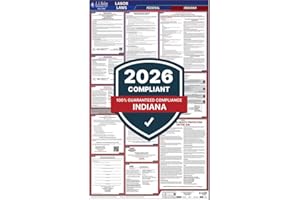2026 Indiana and Federal Labor Law Poster (English, in State) - OSHA Compliant All-in-One Laminated Poster, J. J. Keller & Associates, Inc.