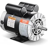 VEVOR 5HP SPL Air Compressor Electric Motor 230V 17.6Amps 56 Frame 3450RPM | 5/8" Keyed Shaft, 1.88" Shaft Length, Single Phase, Copper Wire Motor, CW/CCW Rotation (Factory Setting is CCW)