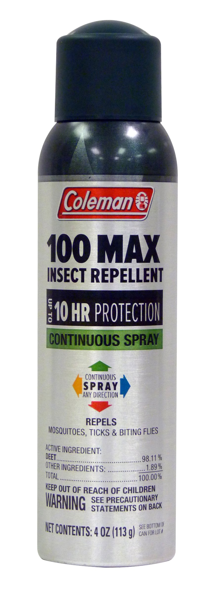 Coleman 100 Max DEET Repellent 4oz Continuous Spray