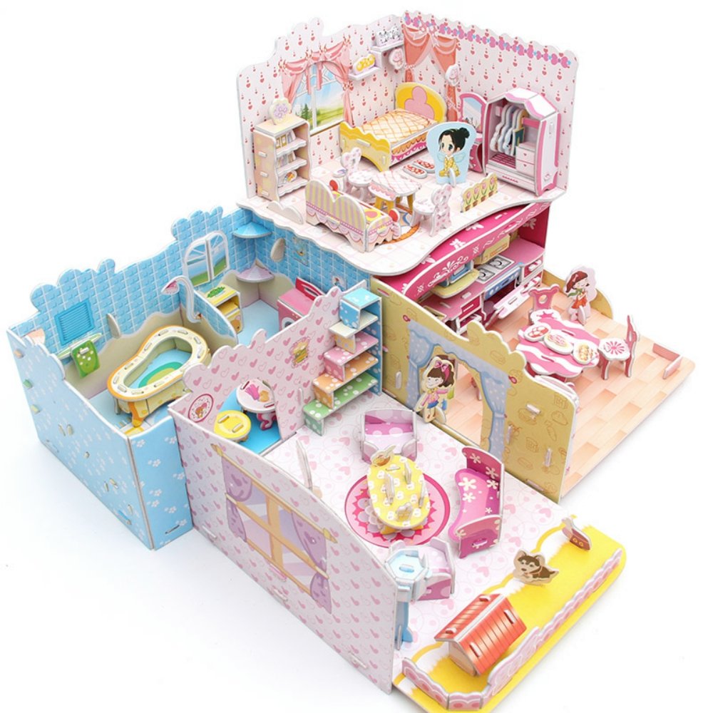 Pretty Dream House 3D Puzzle Dollhouse, The Best DIY Gift
