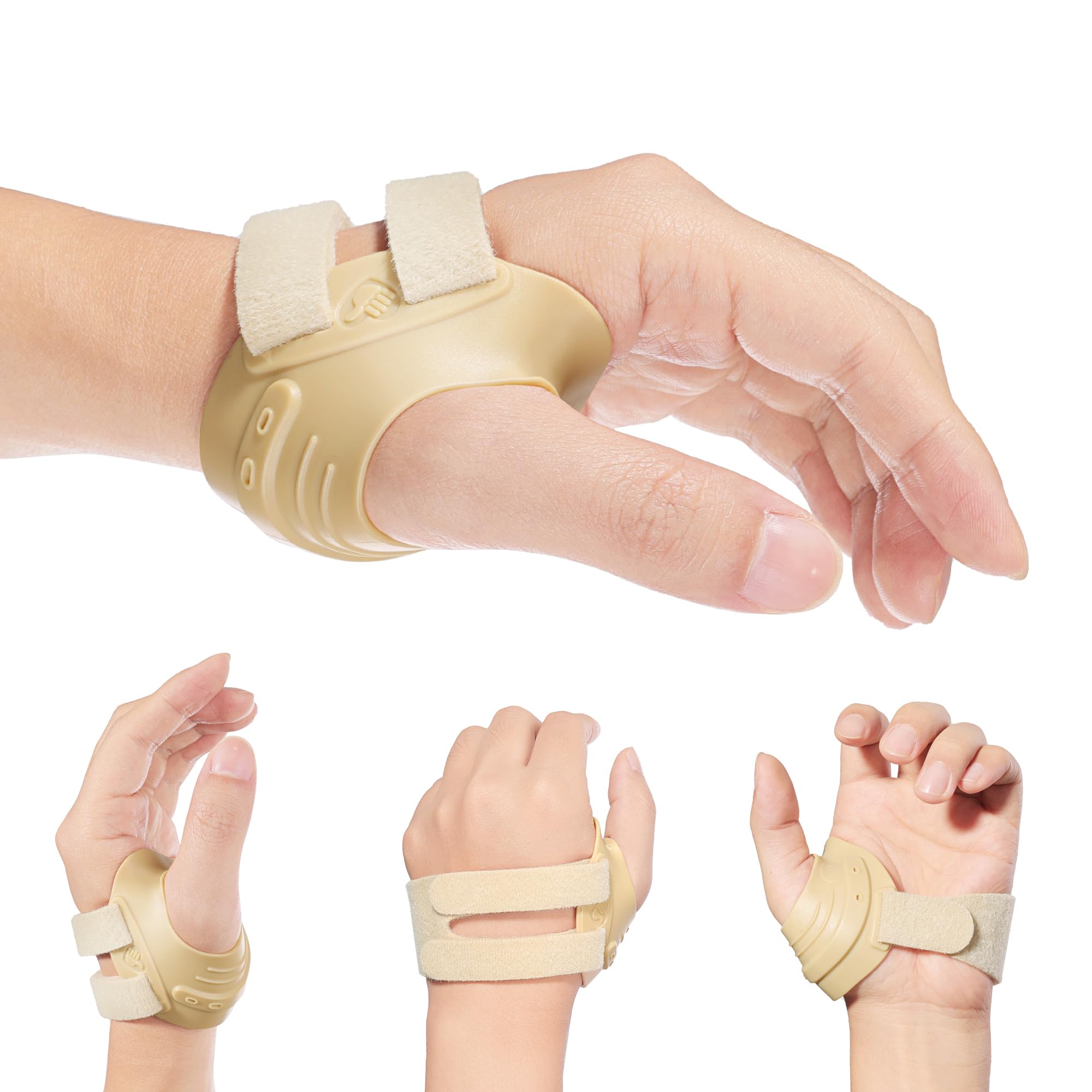 Photo 1 of AKSO MEDICOS CMC Thumb Brace - Comfortable Thumb Splint for CMC Joint Pain, Osteoarthritis, Tendonitis, Arthritis, CMC Joint Thumb Arthritis Brace for Women & Men (Left Hand, Small, Beige)