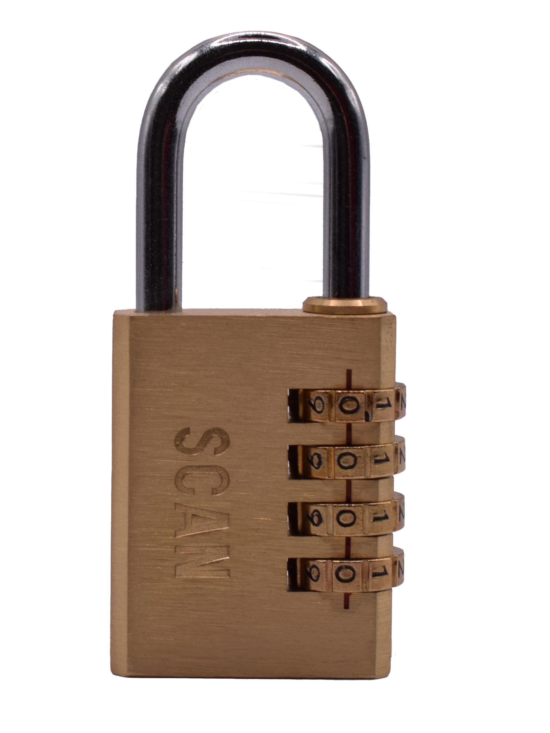 Scan SCAPLB38COM Brass Combination Padlock 38mm