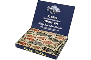 Marooma Fishing Tackle Advent Calendar 2025, 30 Days Christmas Fishing Set Fishing Lure Advent Calendar Christmas Arrival Cal
