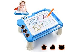AITUITUI Toddler Magnetic Drawing Board Toys with Legs for 2 3 4 5 Year Old Girls Boys, Sketch Writing Doodle Pad Educational Learning Kids Toys for 12 18 Months, 1st Birthday Christmas Gifts (Blue)