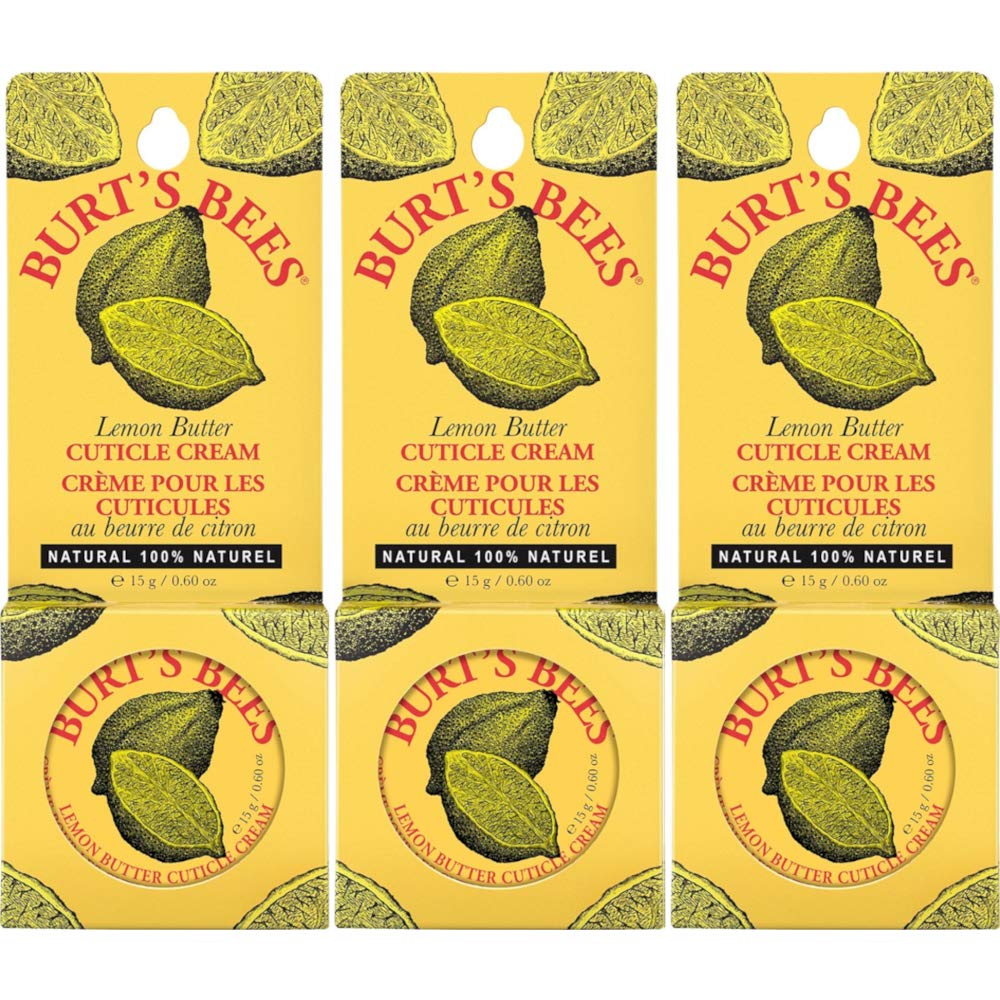 Burt's Bees Lemon Butter Cuticle Creme, 0.6-Ounce Tin (Pack of 3): Beauty
