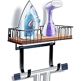 TJ.MOREE Ironing Board Hanger Metal Wall Mount Iron and Ironing Board Holder, Laundry Room Decor and Storage with Large Stora