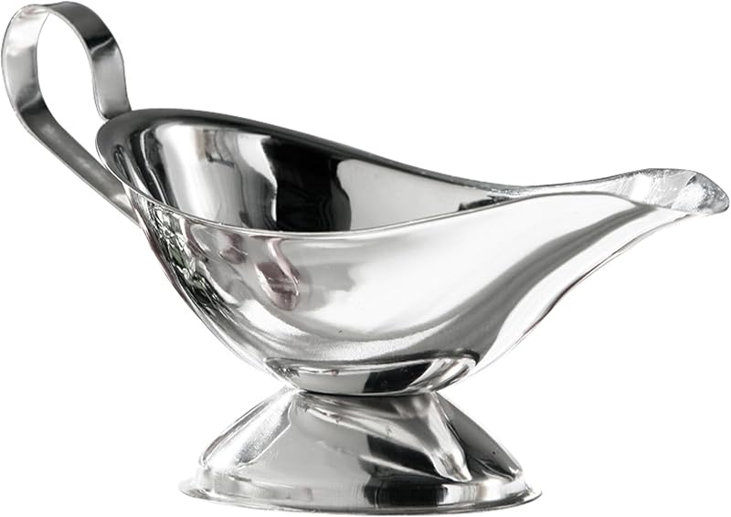 Premier Stainless Steel Gravy Boat 230ml Jug Vintage Charm Easy Grip Handle