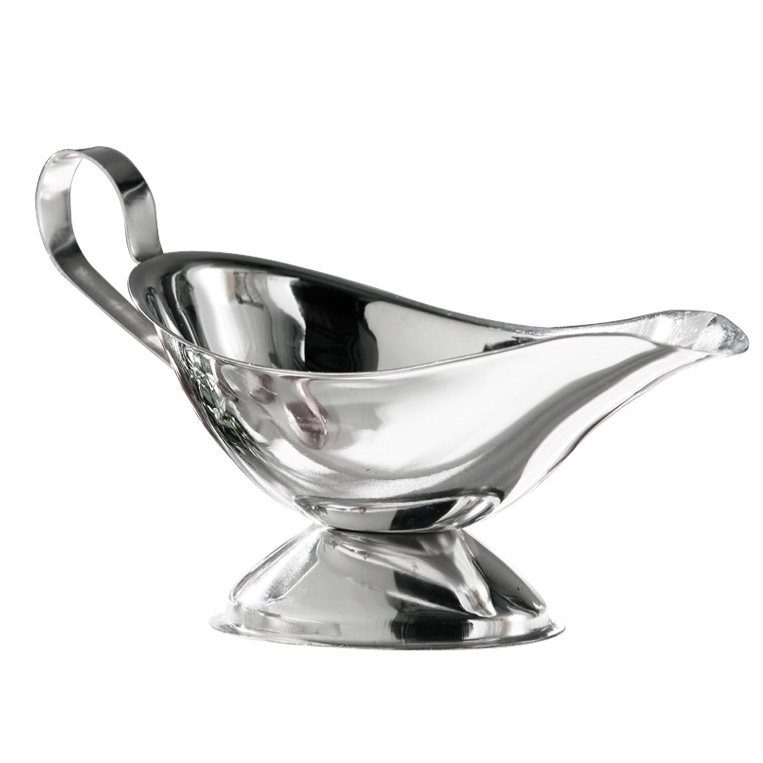Premier Housewares Stainless Steel Gravy Boat | Vintage Charm with Modern Durability | 230 ml Pouring Jug with Easy-Grip Handle for Gravy and Dressing