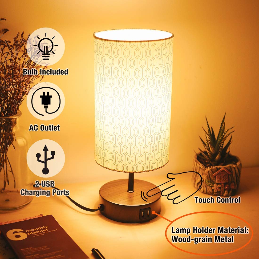 Best 2 bulb desk lamp with usb charging port