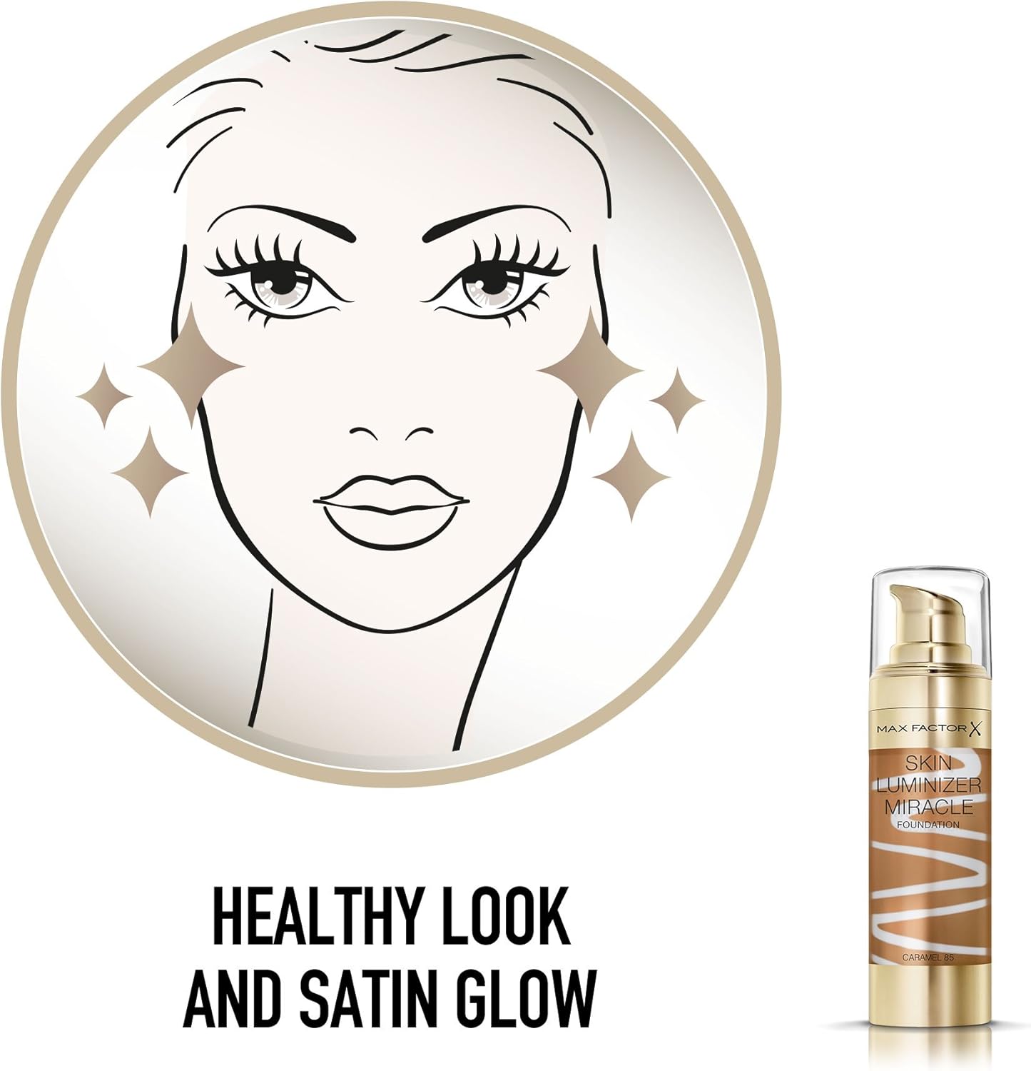 Max Factor Skin Luminizer Miracle Foundation No. 85 Caramel - 30 ML, 30 ml (Pack of 1) - Image 4