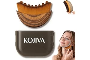 Kojiva Lymphatic Face Brush, Lymphatic Contour Face Brush Curved, Facial Lymphatic Drainage Massager Brush for Sculptingm, Re