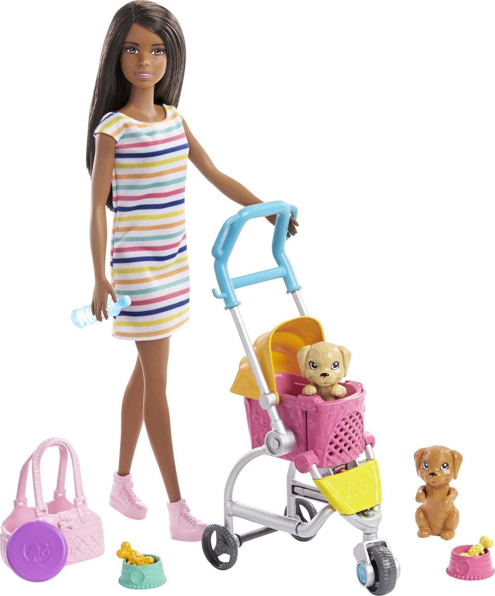 Barbie Stroll ‘n Play Pups Doll and Accessories